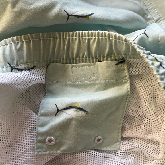 NWT Brooklyn Cloth Co. Fish Pattern Volley Swim Trunk Sz L - Picture 5 of 7